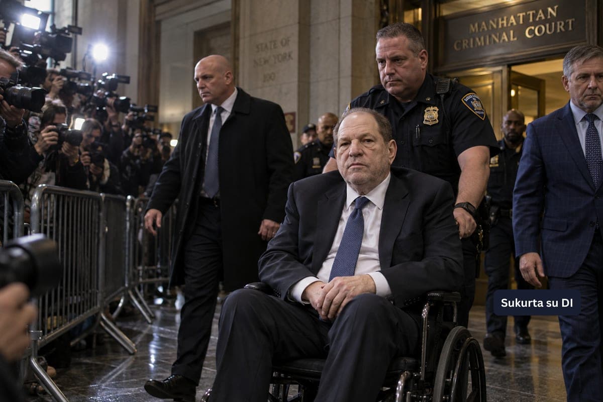 Harvey Weinsteinui skirta 15 metų kalėjimo: buvęs Holivudo magnatas nuteistas už 2006 metais įvykdytą seksualinį nusikaltimą