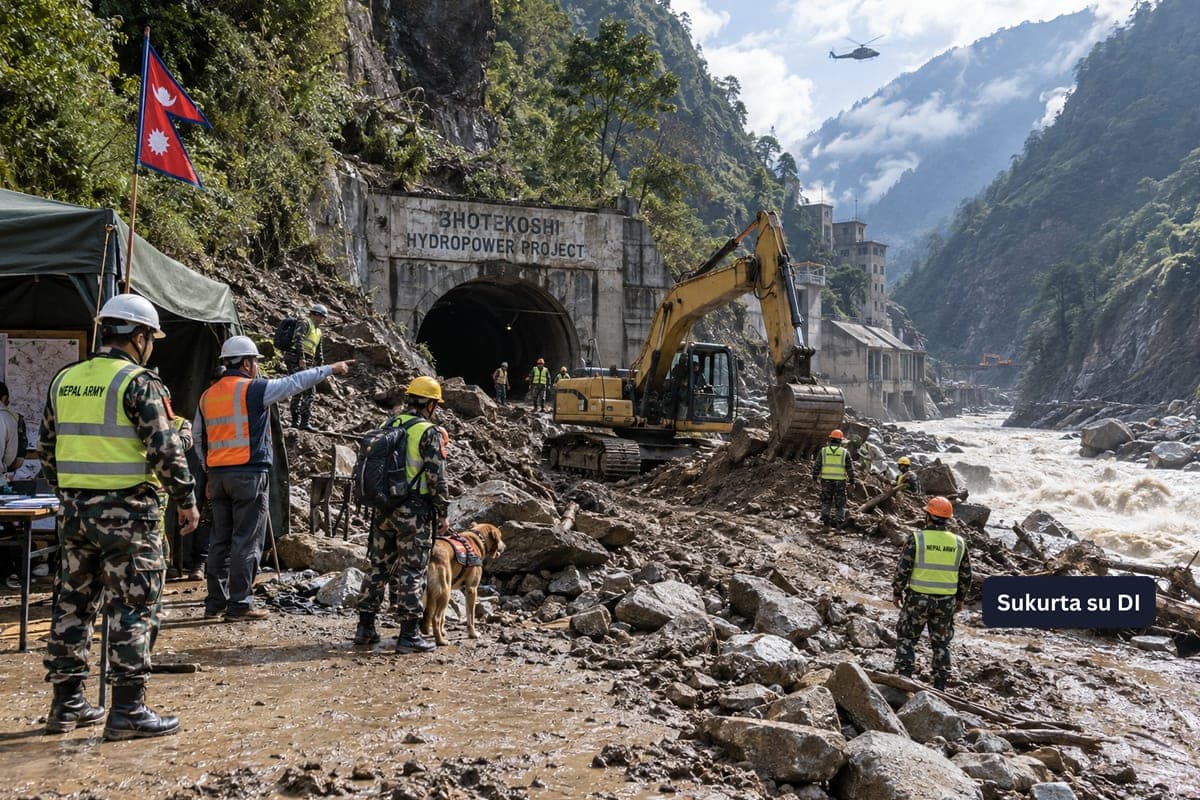 Nepalas mini potvynių aukas, tačiau gelbėtojai dar ieško tūkstančių dingusiųjų