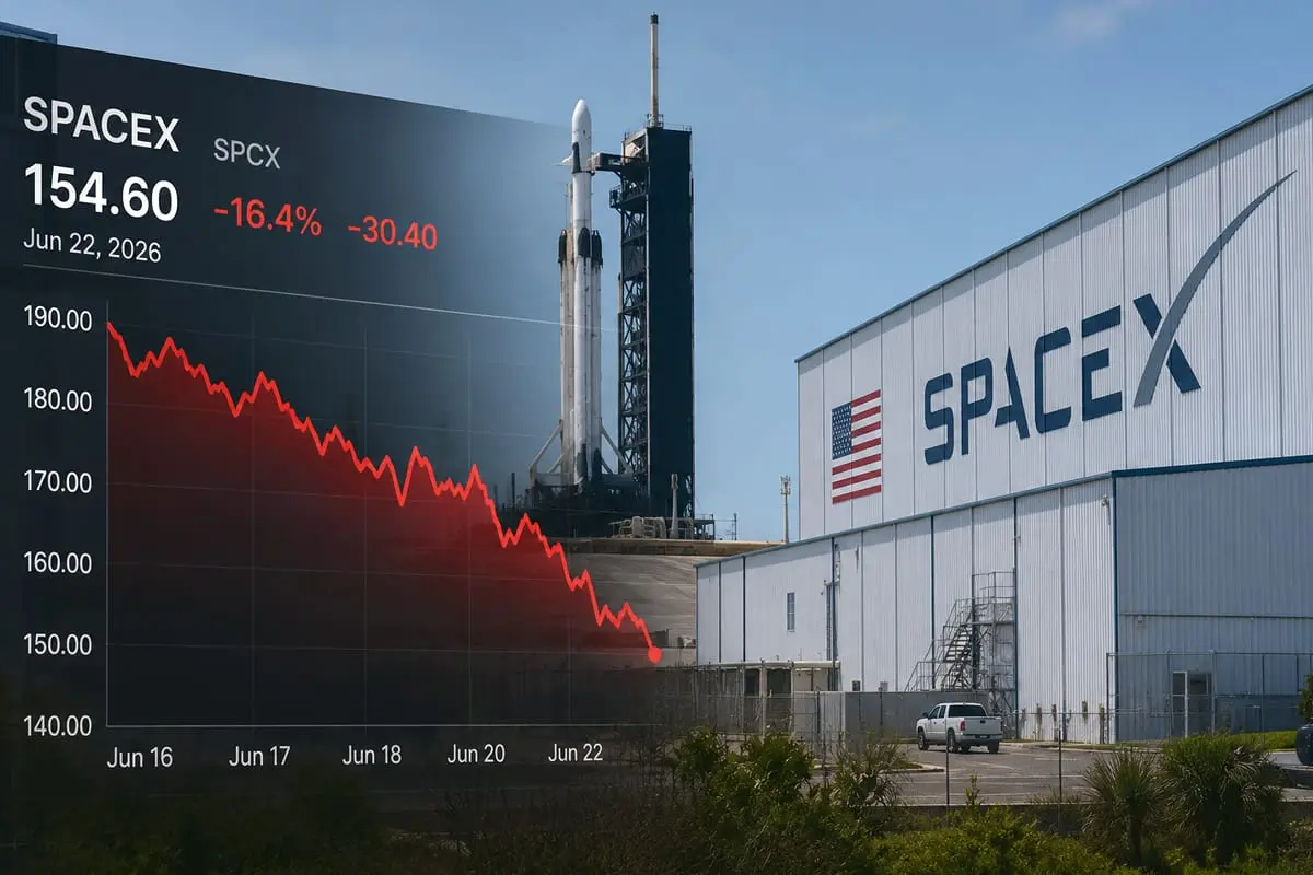 „SpaceX“ akcijų euforija baigėsi smūgiu: po istorinio IPO rinka per vieną dieną nubraukė šimtus milijardų