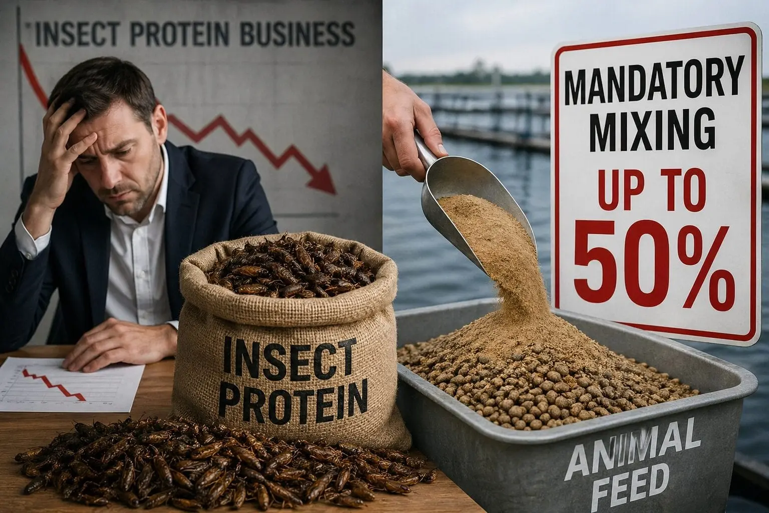Vabzdžių verslas stringa? Siūlo privalomai maišyti į pašarus iki 50 proc.