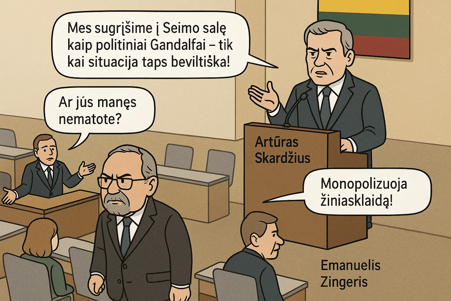 Serialų scenaristai po vakarykščio Seimo – „rūko kamputy“