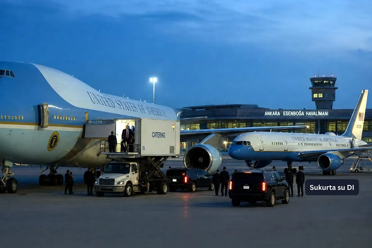 D. Trumpas slapta išgabentas iš Turkijos: prezidentą maitinimo sunkvežimiu perkėlė į kitą lėktuvą