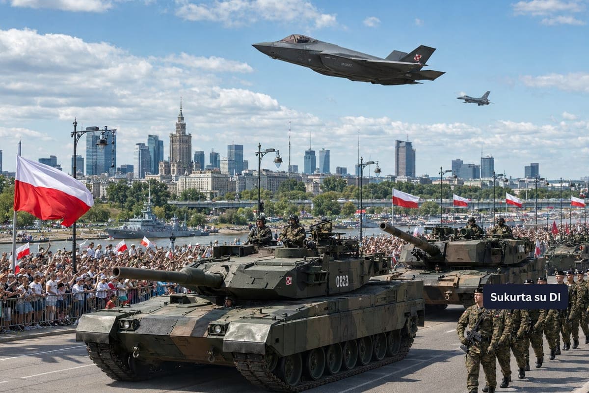 Lenkija rengia didžiausiu istorijoje vadinamą karinį paradą: virš Varšuvos pirmą kartą skris lenkiški F-35