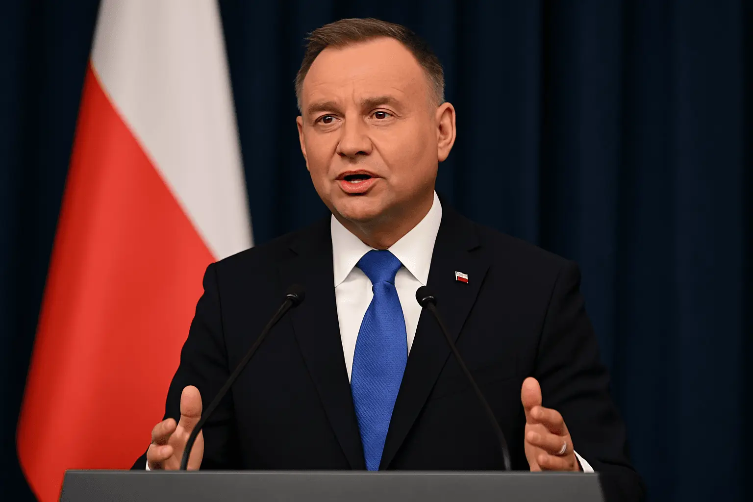 Lenkijos prezidentas A. Duda Ukrainai ir sąjungininkams: „Rzešuvo oro uostas nėra jūsų – jis mūsų“