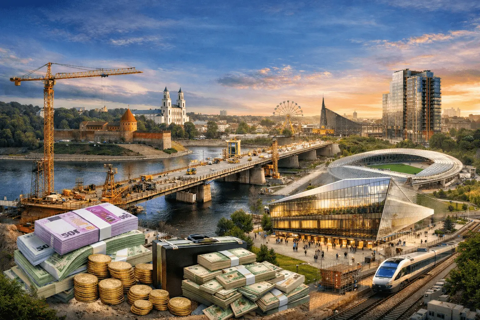 Kaunas – miestas milijardierius: 835 mln. eurų biudžetas, 50 mln. tiltui ir milijonai projektams