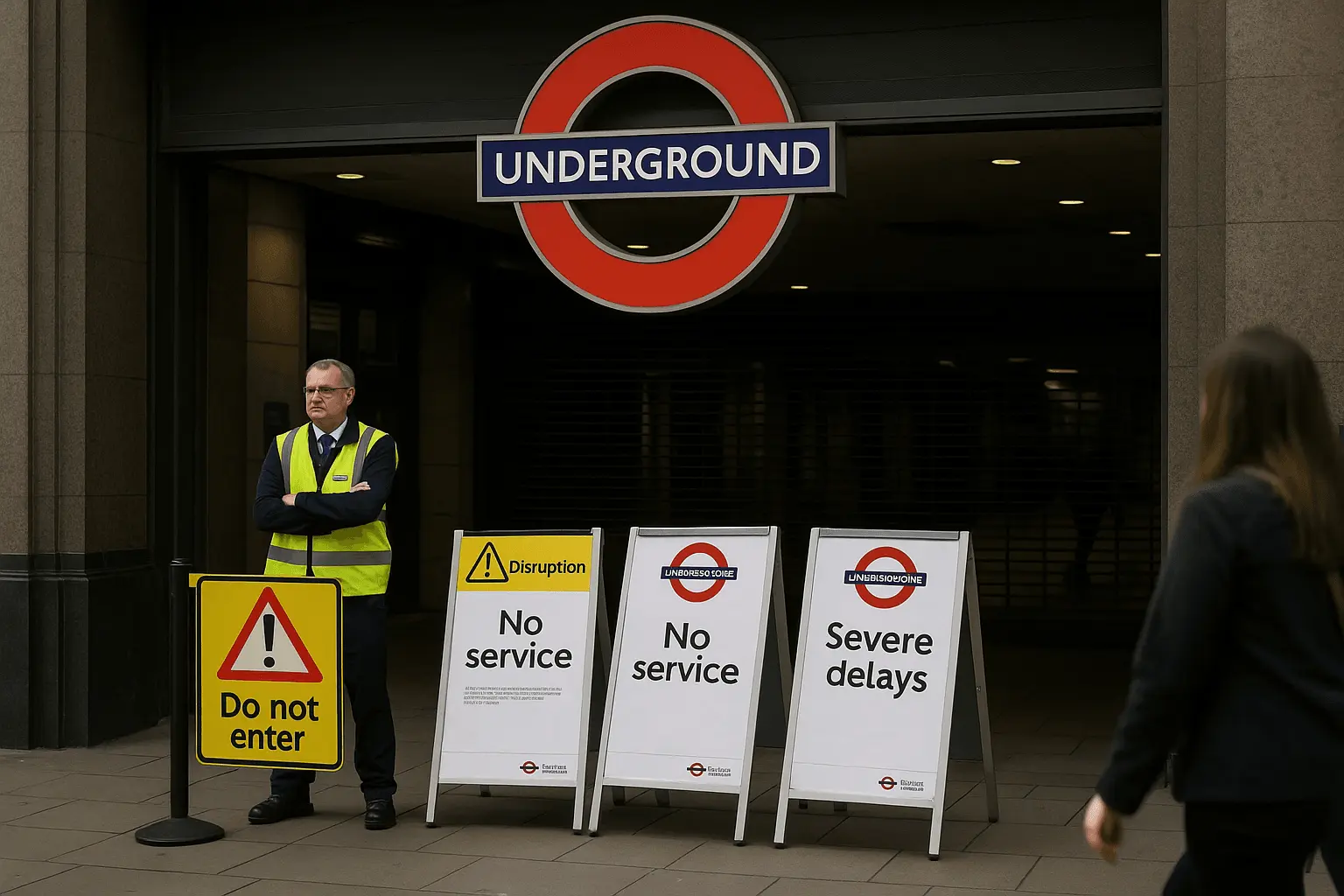 Londono metro piko valandą sutriko elektros energijos tiekimas