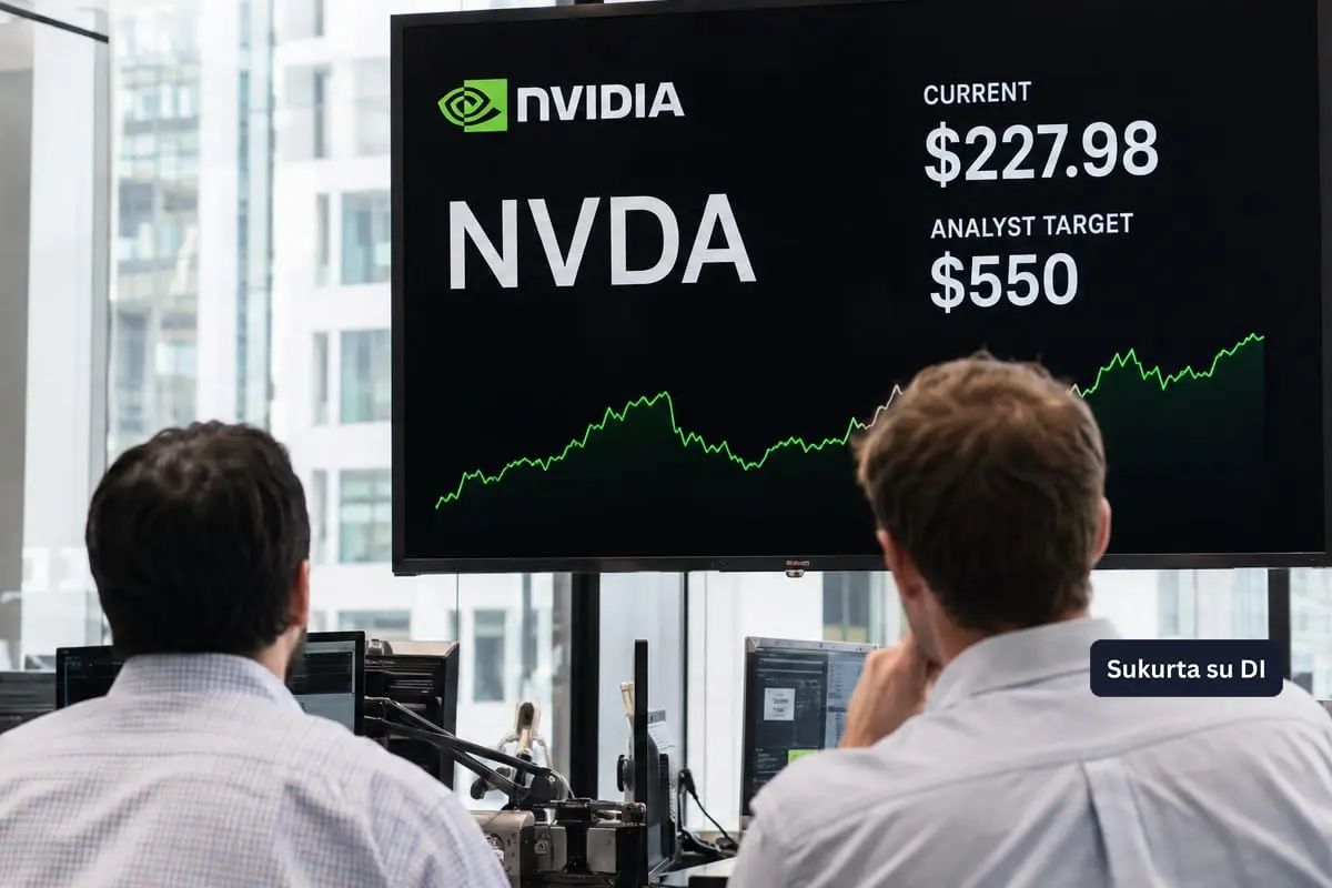 „Nvidia“ vertė gali pasiekti 13 trln. dolerių: analitiko prognozė remiasi dar vienu DI pajamų šuoliu
