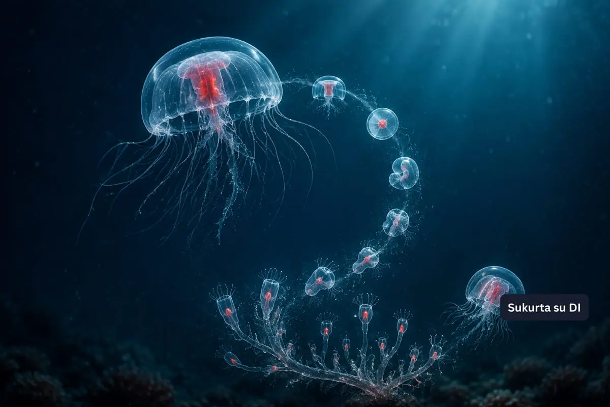 Medūza, kuri atsuka savo biologinį laikrodį: ar Turritopsis dohrnii iš tiesų yra nemirtinga?