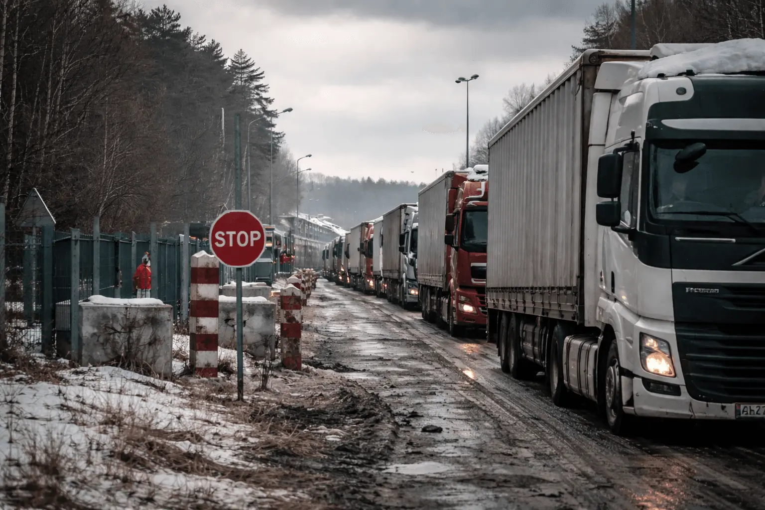 Lietuvos vežėjų krizė tęsiasi: Baltarusijoje vis dar įstrigę daugiau nei tūkstantis transporto priemonių