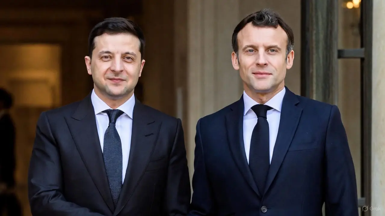 E. Macronas ragina įtraukti prancūzų ir britų karines pajėgas, kad užtikrintų Ukrainos saugumą
