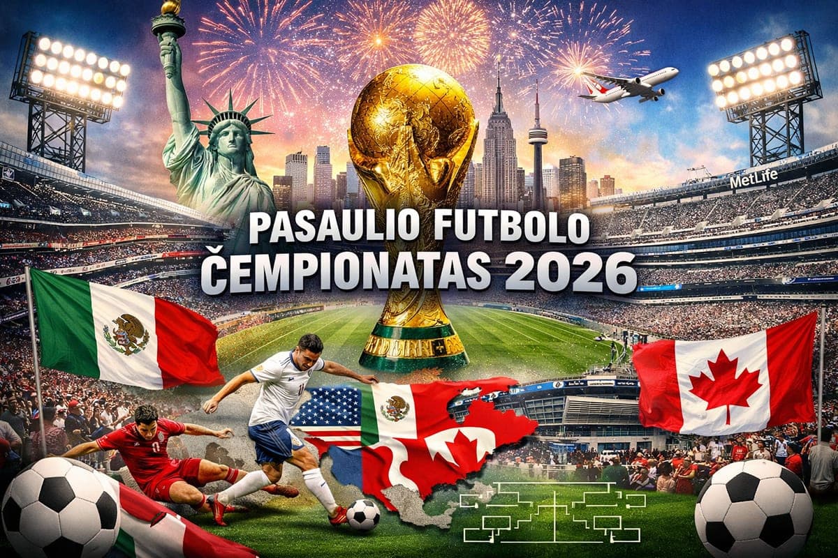 2026 m. pasaulio futbolo čempionatas: didžiausias turnyras istorijoje keičia žaidimo taisykles