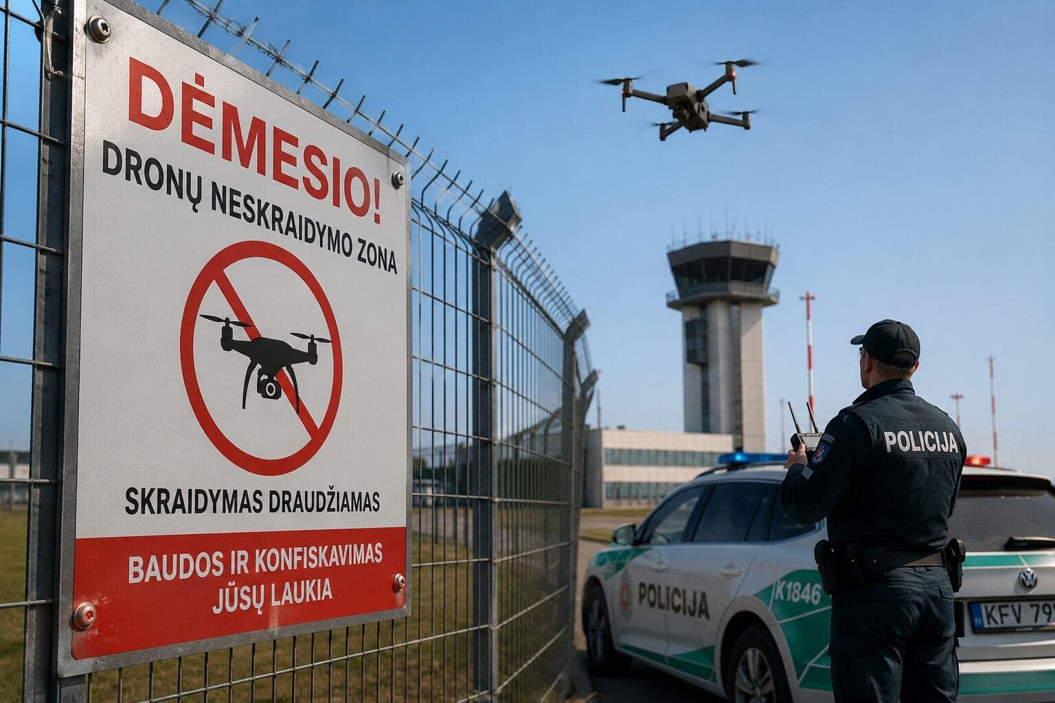 Dronų „medžioklė“ Palangoje prasidėjo: pažeidėjų laukia baudos ir konfiskavimas
