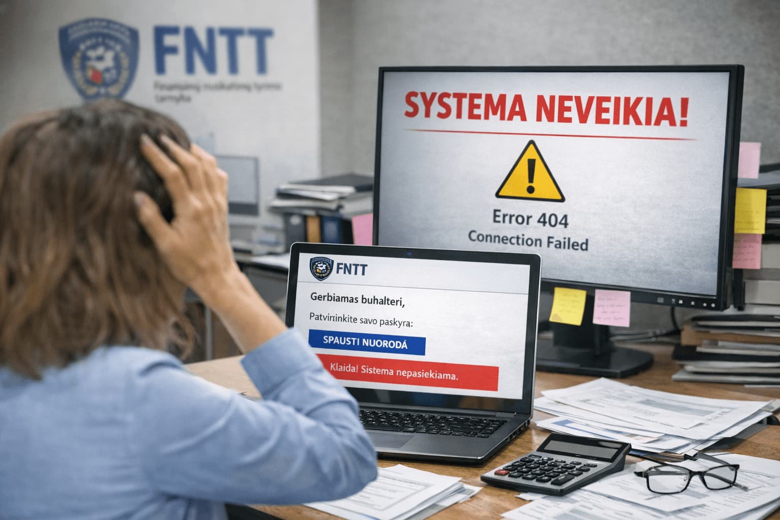 FNTT „liapsusas“: išsiuntė patvirtinimus buhalteriams, nors sistema dar neveikia
