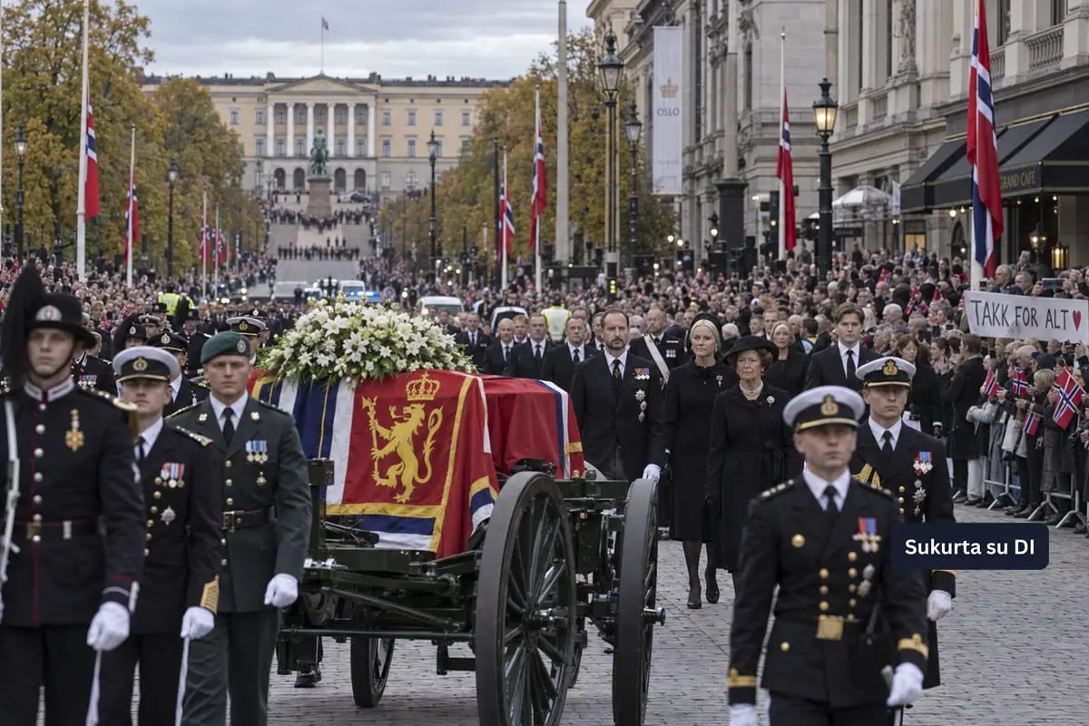 Norvegija atsisveikino su karaliumi Haraldu V – „tautos senelio“ laidotuvės užbaigė 13 dienų gedulą