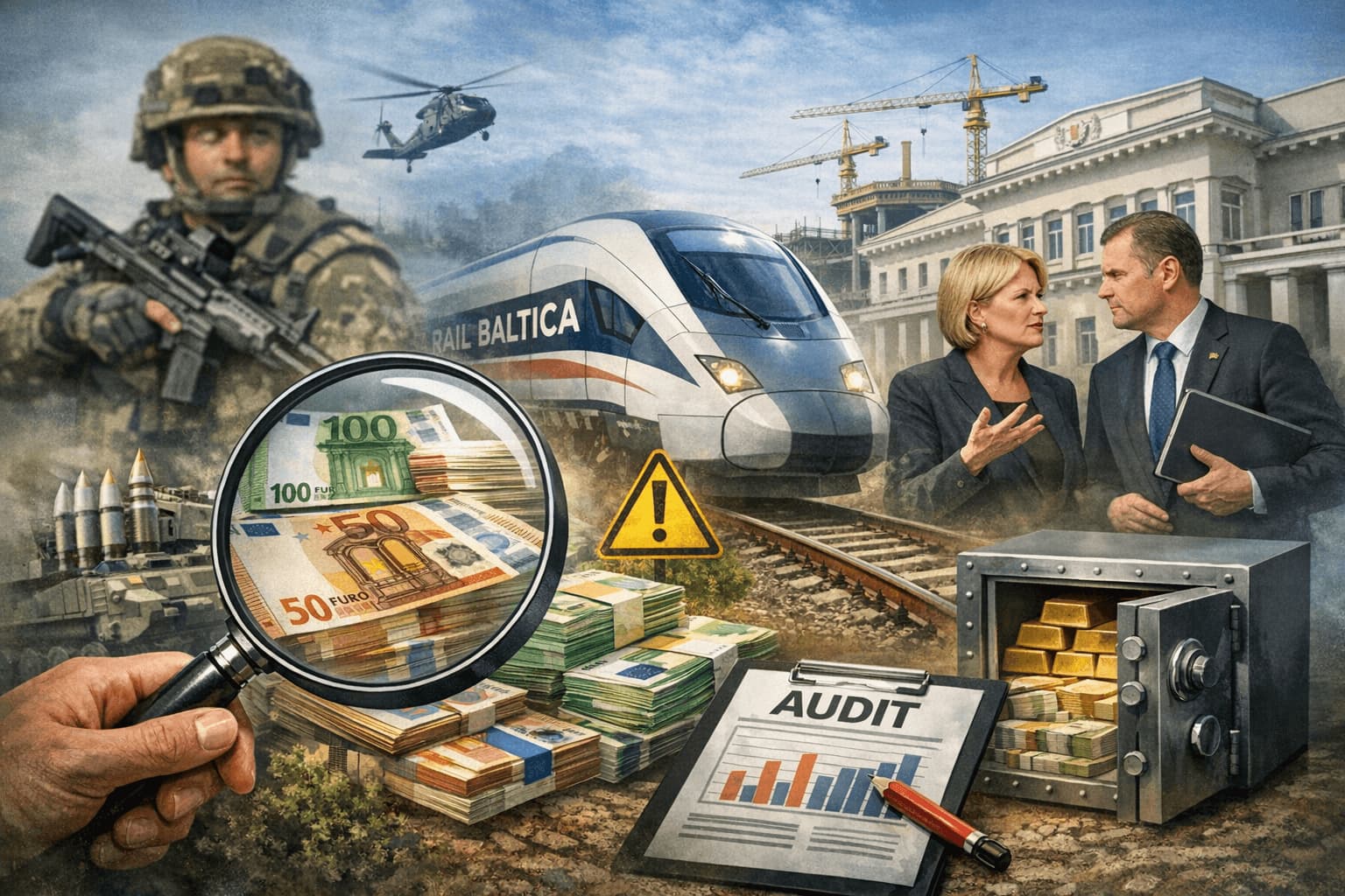 Po auditorių padidinamuoju stiklu – gynybos milijardai, „Rail Baltica“, ministerijų sprendimai ir valstybės rezervas