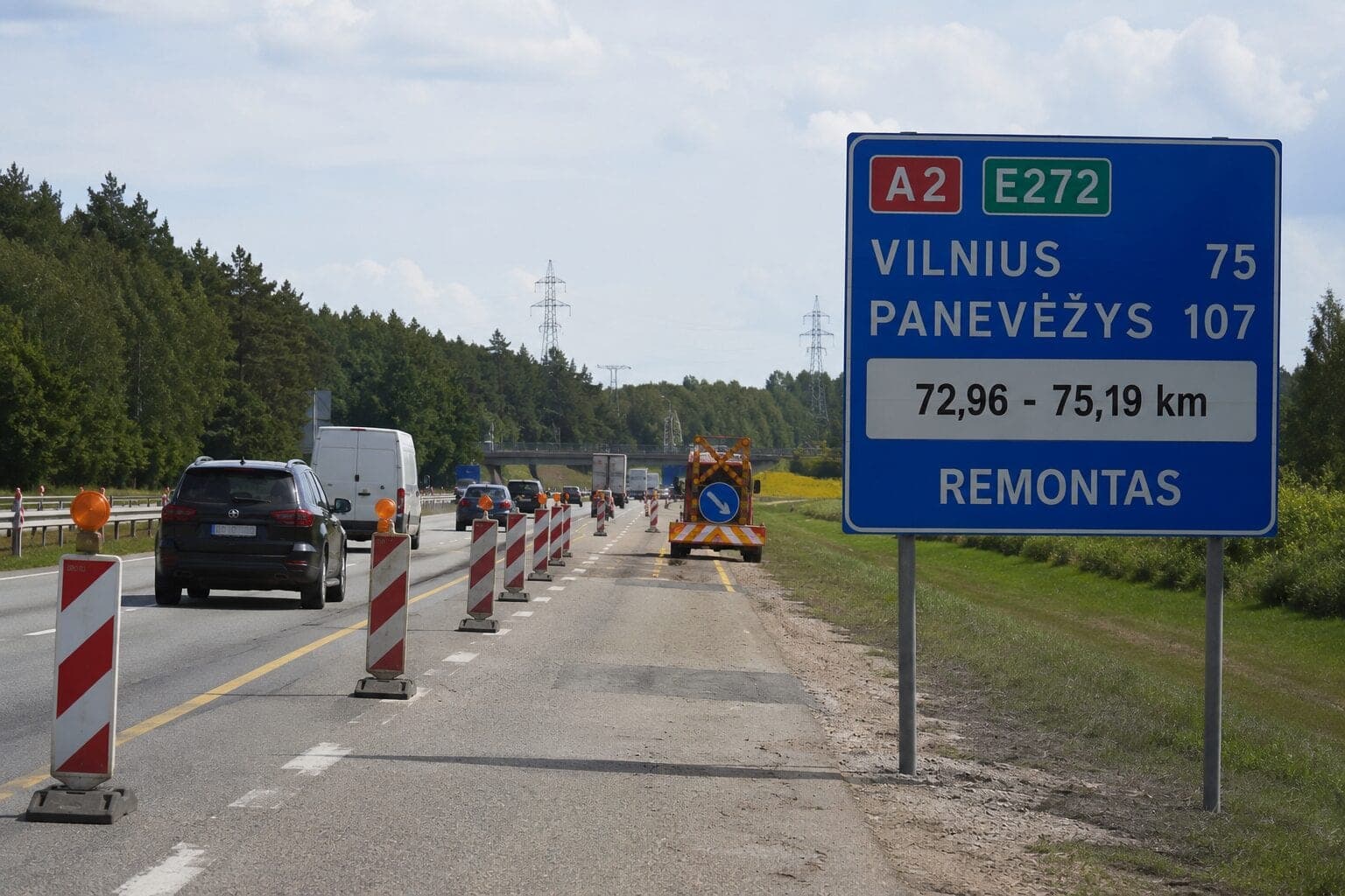 Svarbi žinia keliaujantiems A2 magistrale: netrukus prasidės naujas remonto etapas