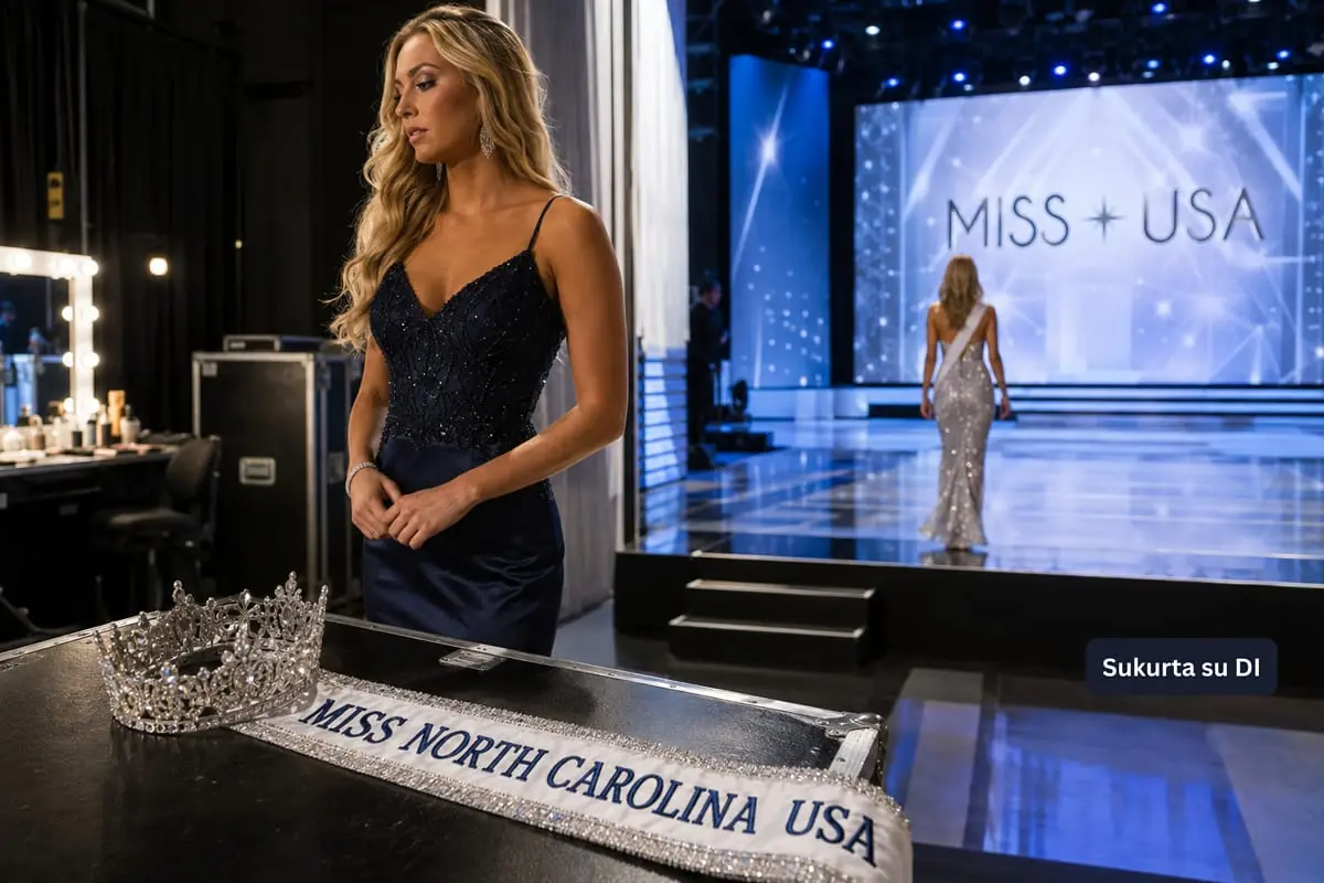 Karūna išsilaikė vos ilgiau nei mėnesį: „Miss North Carolina USA“ neteko titulo dėl senų įrašų