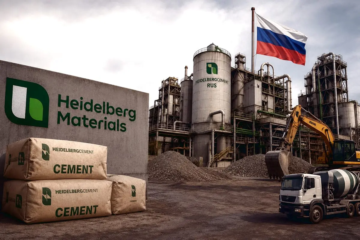 „Heidelberg Materials“ Pažadėjo stabdyti investicijas Rusijoje – tačiau gamyklos plėtra niekur nedingo