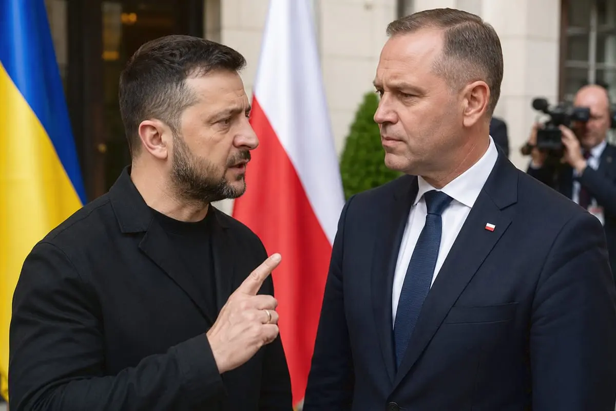 V. Zelenskis perspėja Varšuvą: Lenkijos ir Ukrainos konfliktas gali baigtis pavojinga eskalacija