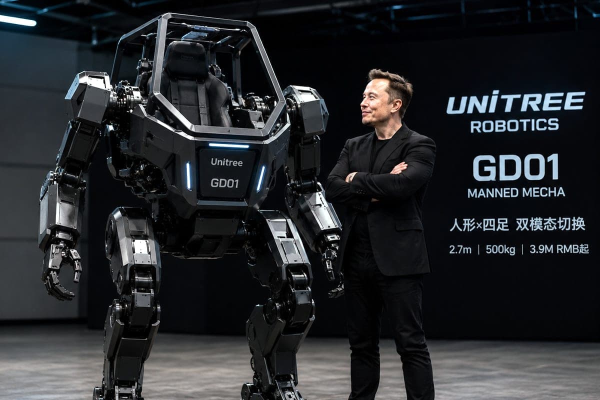 Kinijos „Unitree Robotics“ pristatė pilotuojamą mecha robotą: Elonas Muskas sureagavo vienu žodžiu – „cool“