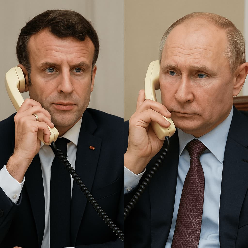 Pirmajame pokalbyje telefonu nuo 2022 m. E. Macronas ragina V. Putiną kuo greičiau nutraukti ugnį
