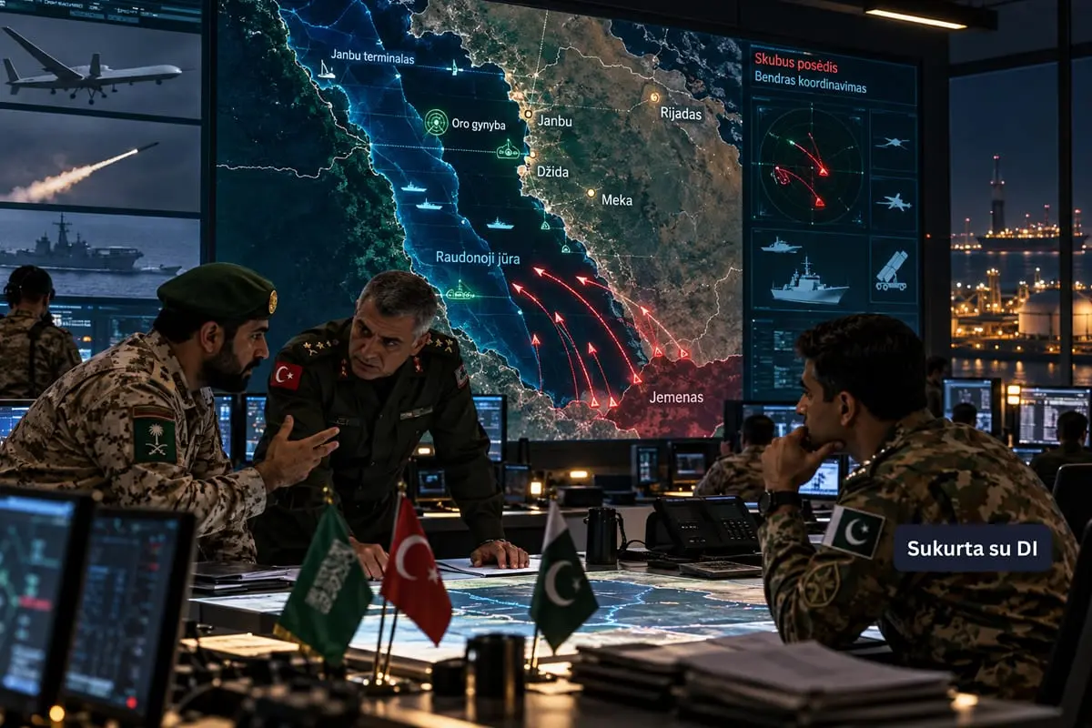 Saudo Arabija telkia sąjungininkus karui su husiais: Turkija ir Pakistanas rengia skubų kariuomenių vadų susitikimą