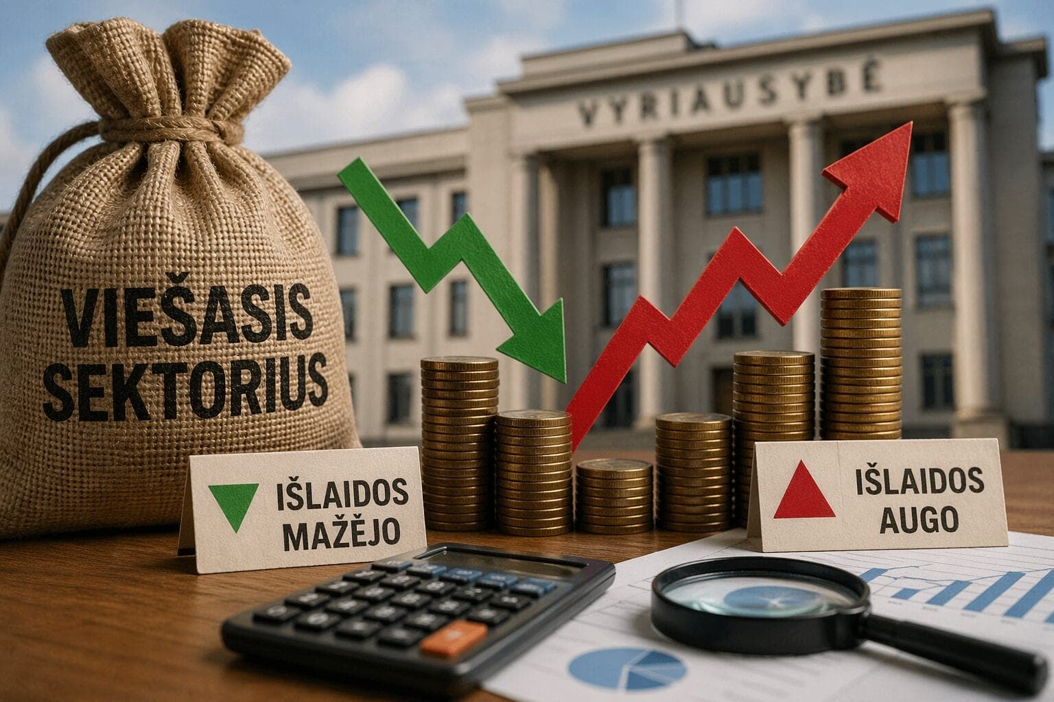 Viešasis sektorius pernai „sutaupė“: vienur išlaidos mažėjo, kitur augo kone perpus