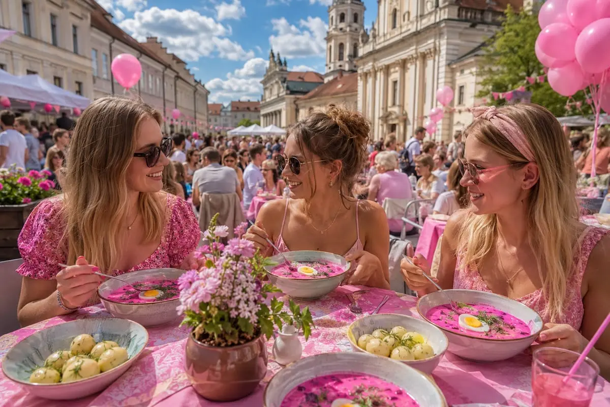 Šaltibarščiai užkariavo pasaulio spaudą: rožinė lietuviška sriuba virto Vilniaus vasaros pasitikimo šou