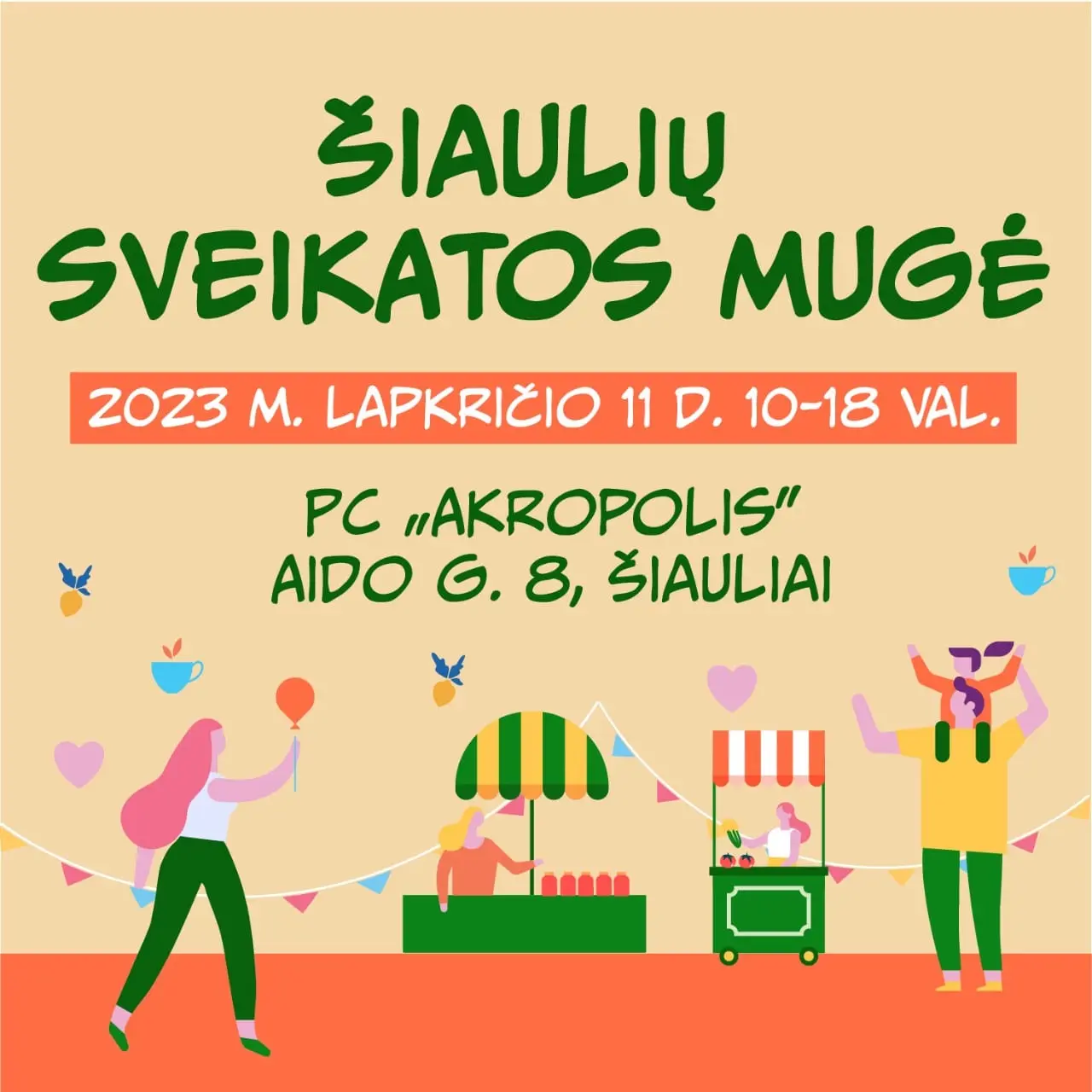 Lapkričio 11 d. lankytojus kviečia Šiaulių sveikatos mugė