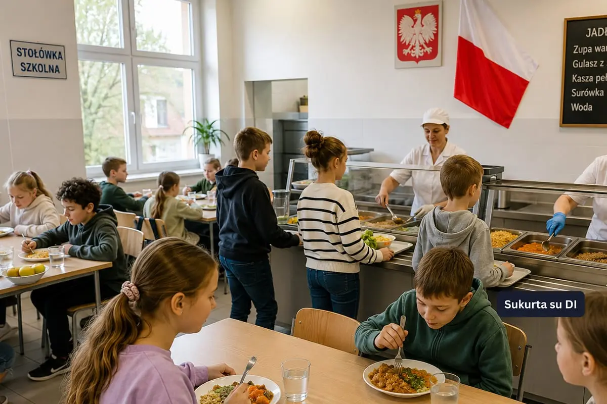 Lenkija keičia mokyklų valgiaraščius: mažiau mėsos ir cukraus, daugiau daržovių bei ankštinių augalų