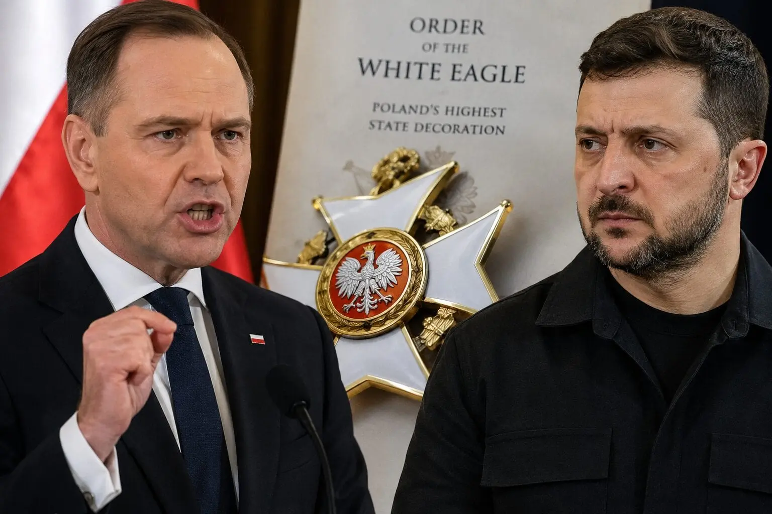 Lenkija įsiutusi dėl V. Zelenskio sprendimo: svarstoma atimti prestižinį ordiną