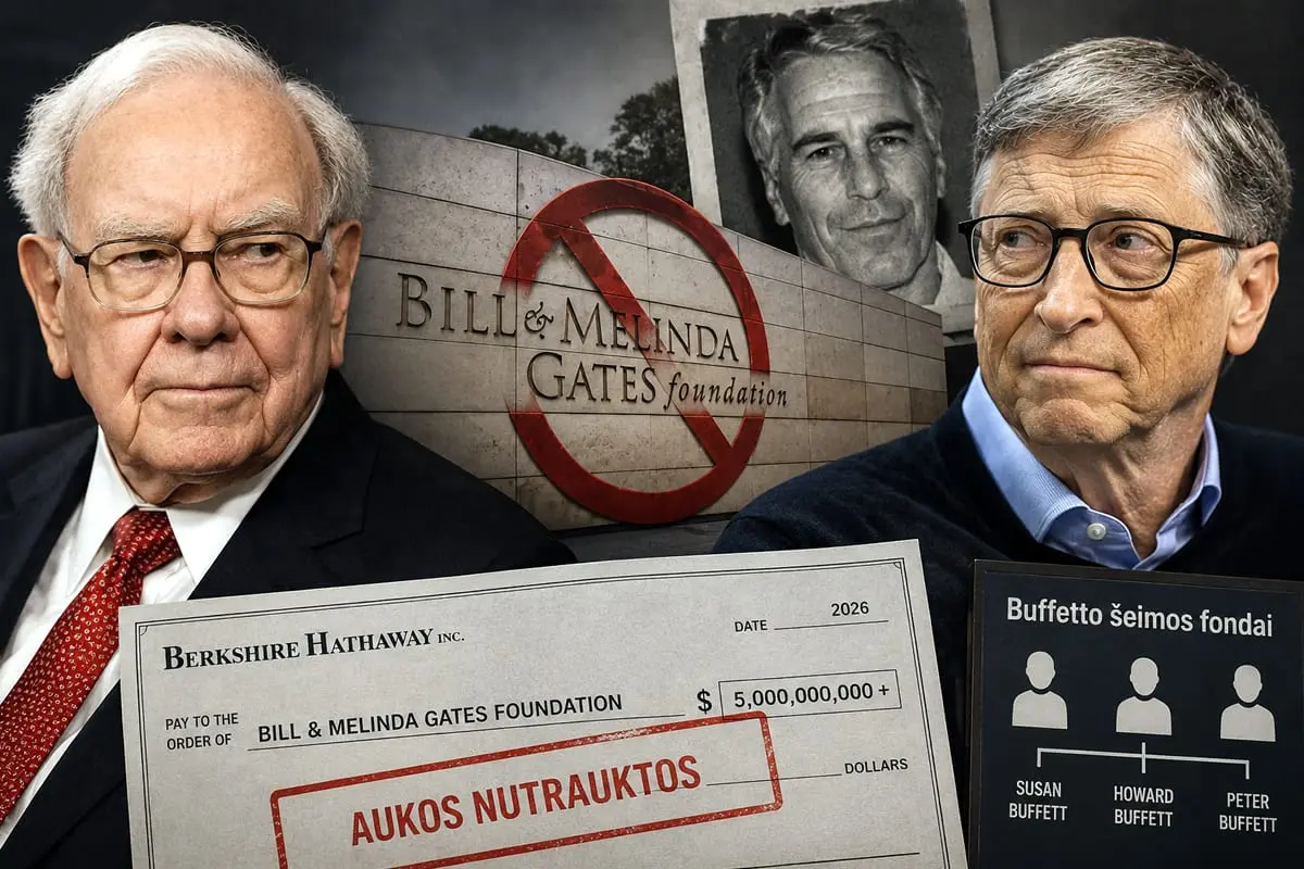 W. Buffettas nutraukė aukas Gatesų fondui: J. Epsteino šešėlis tapo tik viena sprendimo dalimi