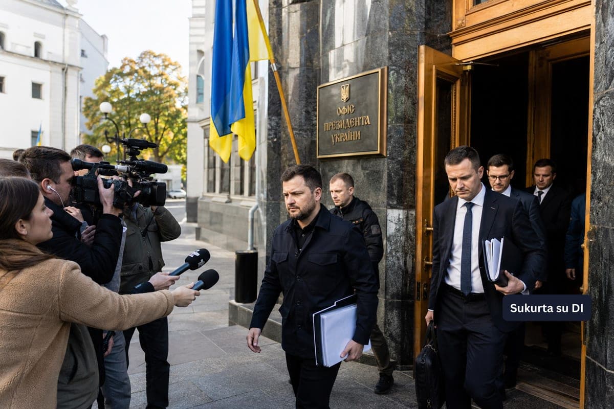 Korupcijos tyrimai artėja prie V. Zelenskio aplinkos – įtariamųjų sąraše buvę aukščiausi Prezidentūros ir vyriausybės pareigūnai