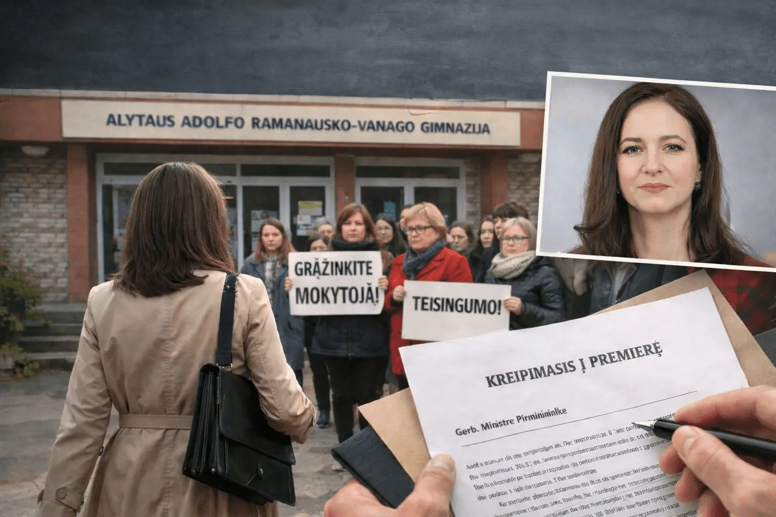 Krizė Alytuje: siunčiama mediatorė, dėl mokytojos atleidimo – kreipimasis į Ruginienę