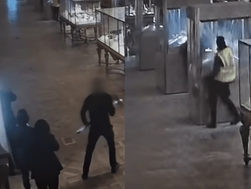 Vaizdo įrašas iš Luvro atskleidė nusikaltimo detales: darbuotojams teko stebėti apiplėšimą