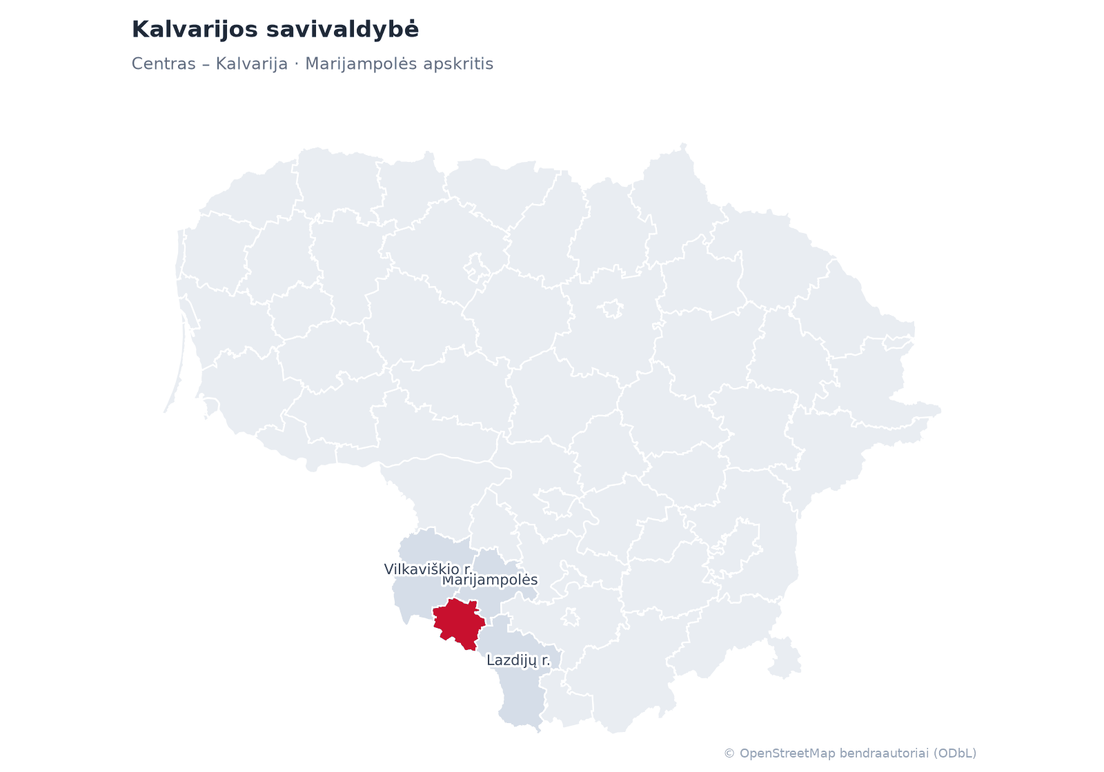 Kalvarijos savivaldybė žemėlapyje