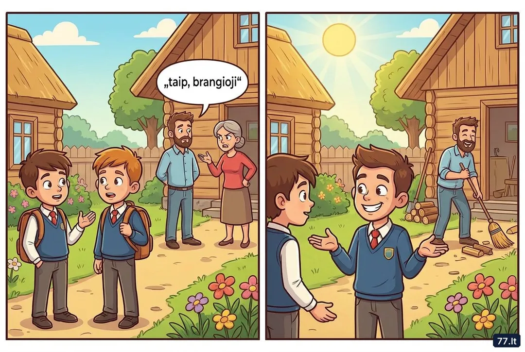 – Vova, kodėl tavo tėtis į viską atsako „taip, brangioji“?
– Mama sako, kad tai vienintelė frazė, kurią jis išmoko per dvidešimt metų. Bet jos jam užtenka.