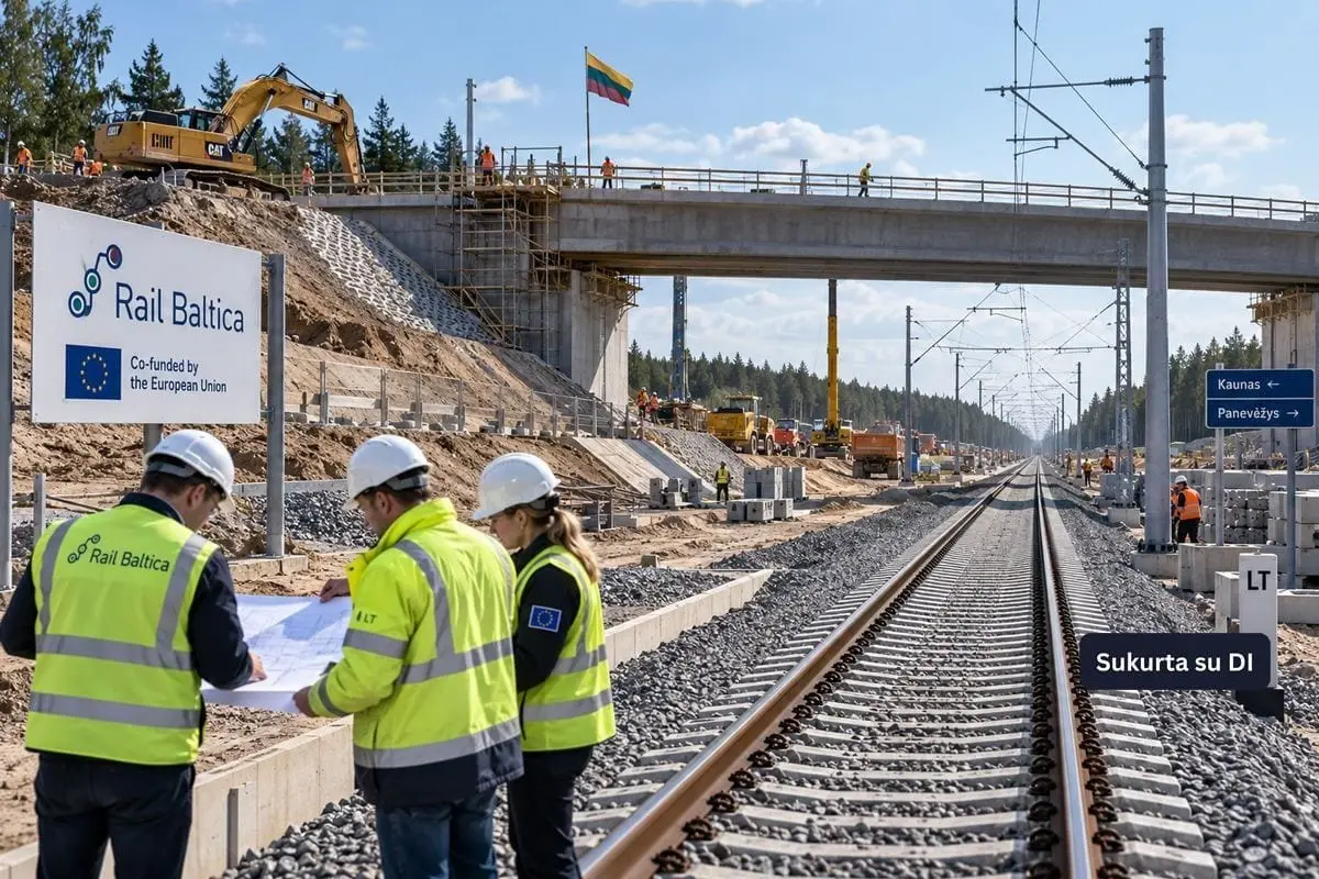 Lietuva neatsisako 2030 metų „Rail Baltica“ termino, nors bendras Baltijos šalių projektas jau planuojamas iki 2034-ųjų