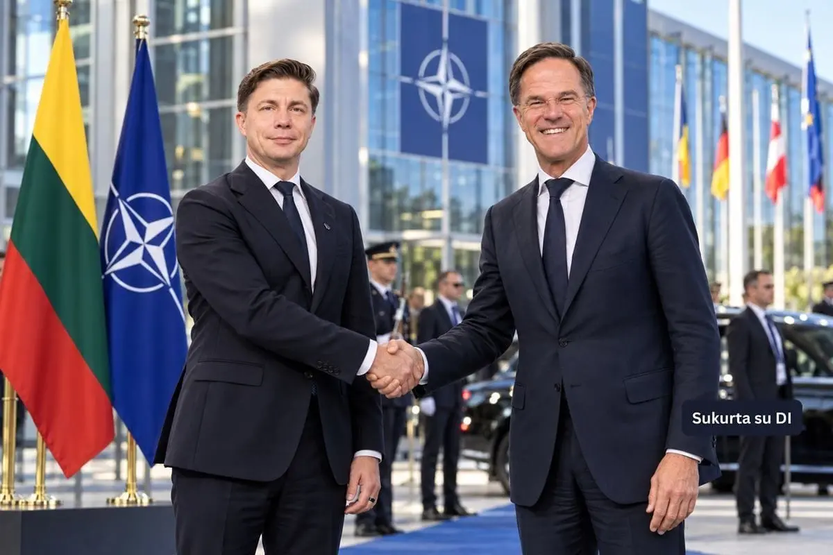 Markas Rutte: Lietuva rodo pavyzdį NATO – su Mindaugu Sinkevičiumi aptarė oro gynybą ir Rusijos keliamas grėsmes