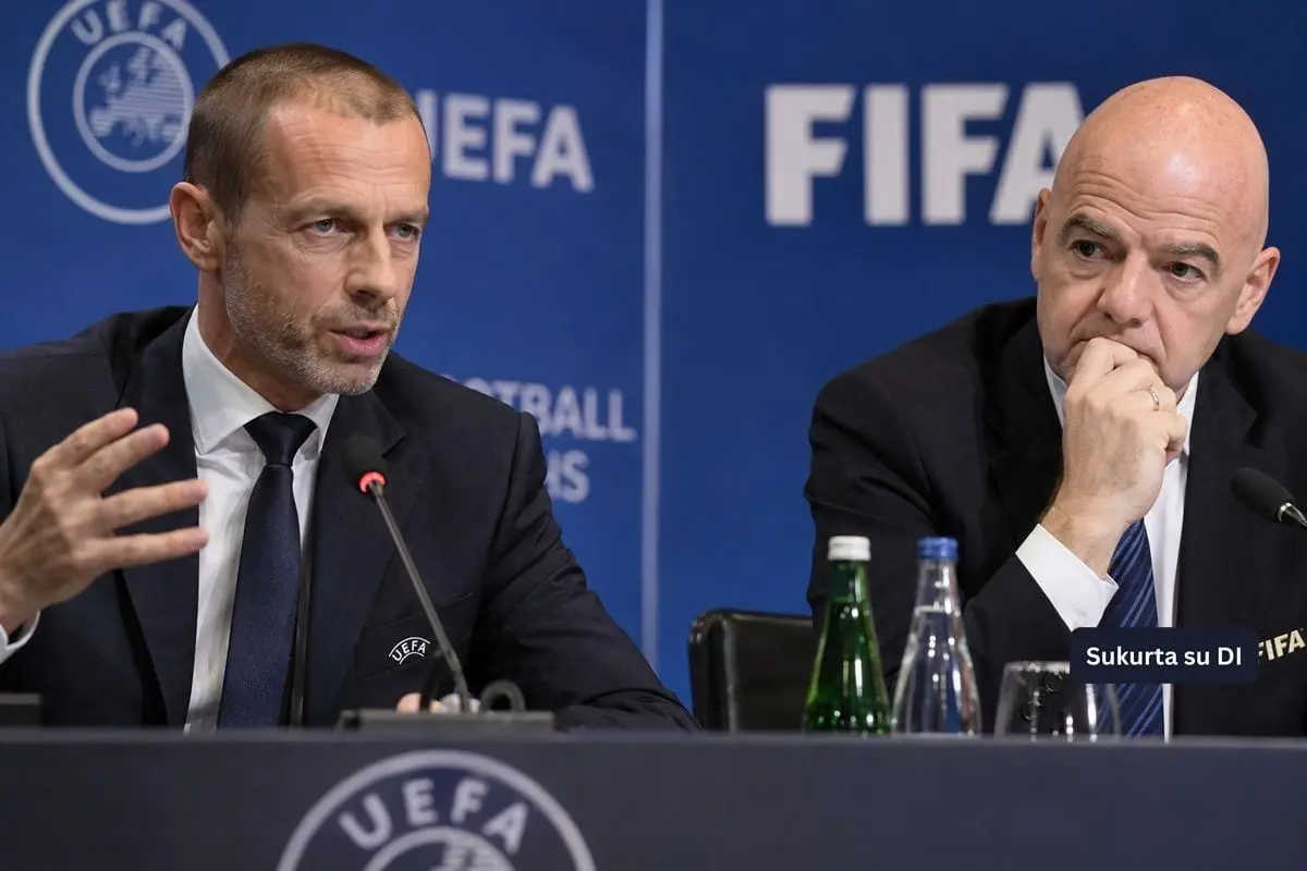 UEFA vadovas Aleksanderis Čeferinas smogė FIFA prezidentui: „Futbolui nereikia imperatorių“
