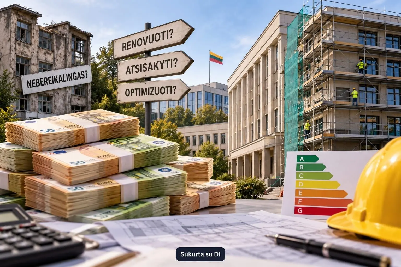 681 mln. eurų viešųjų pastatų renovacijai: auditoriai ragina pirmiausia atsisakyti nereikalingo turto