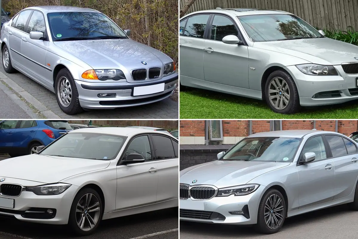 BMW 3 serija: kartos E36–G20, E46 ir E90, matmenys ir palyginimas su A4 bei C klase