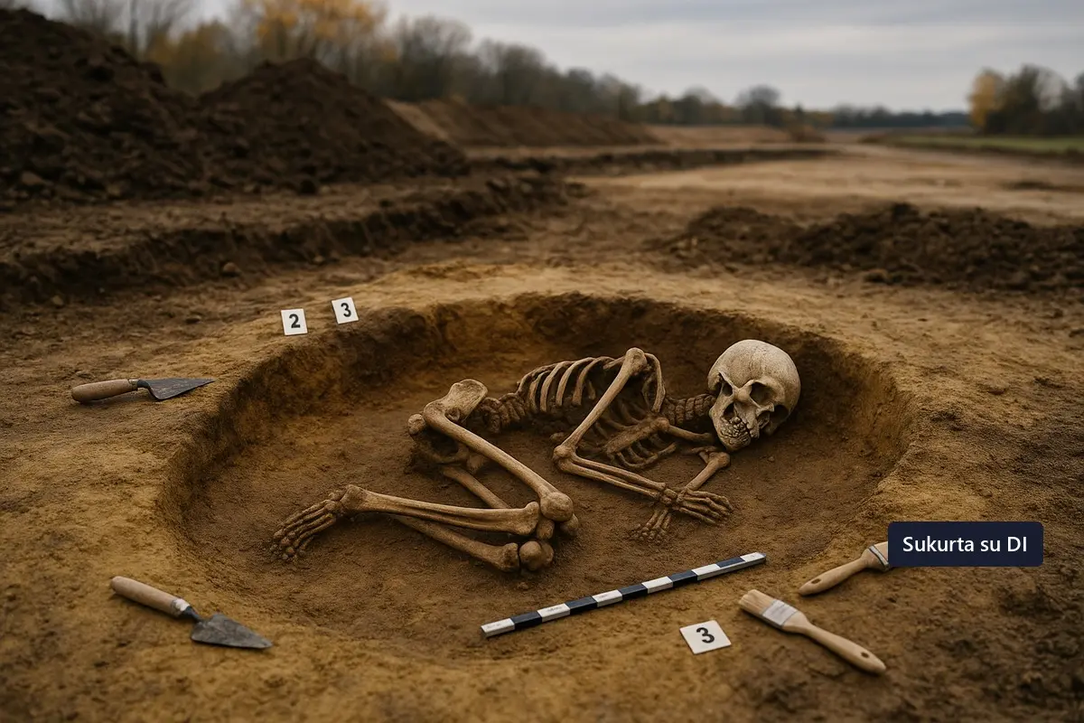 Bavarijoje rastas 7000 metų skeletas: akmens amžiaus paauglio poza glumina archeologus