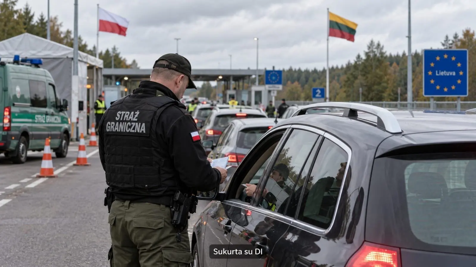 Į Lenkiją neįleista beveik 1,3 tūkst. žmonių: pasienyje susitinka ministrai