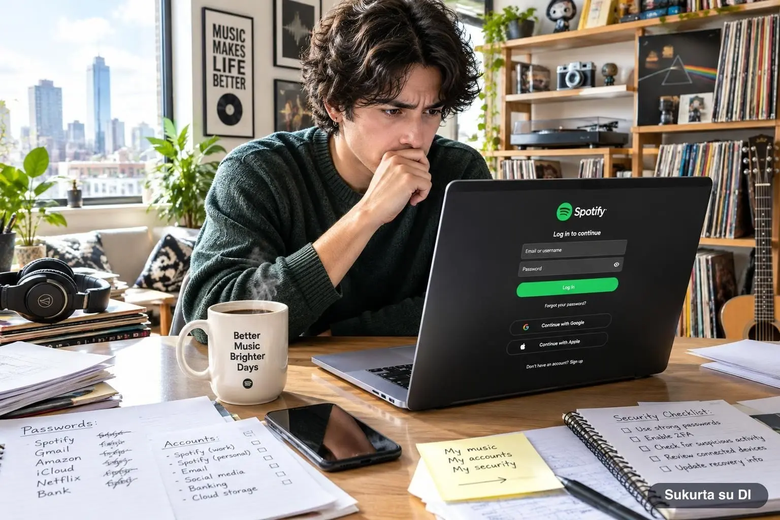Kaip per kelias minutes sustiprinti Spotify paskyros saugumą