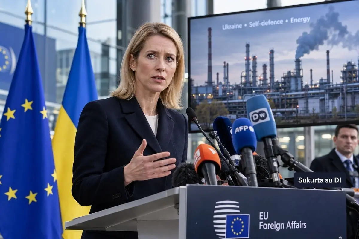 Kaja Kallas: Ukrainos smūgiai Rusijos naftos perdirbimo gamykloms yra savigyna