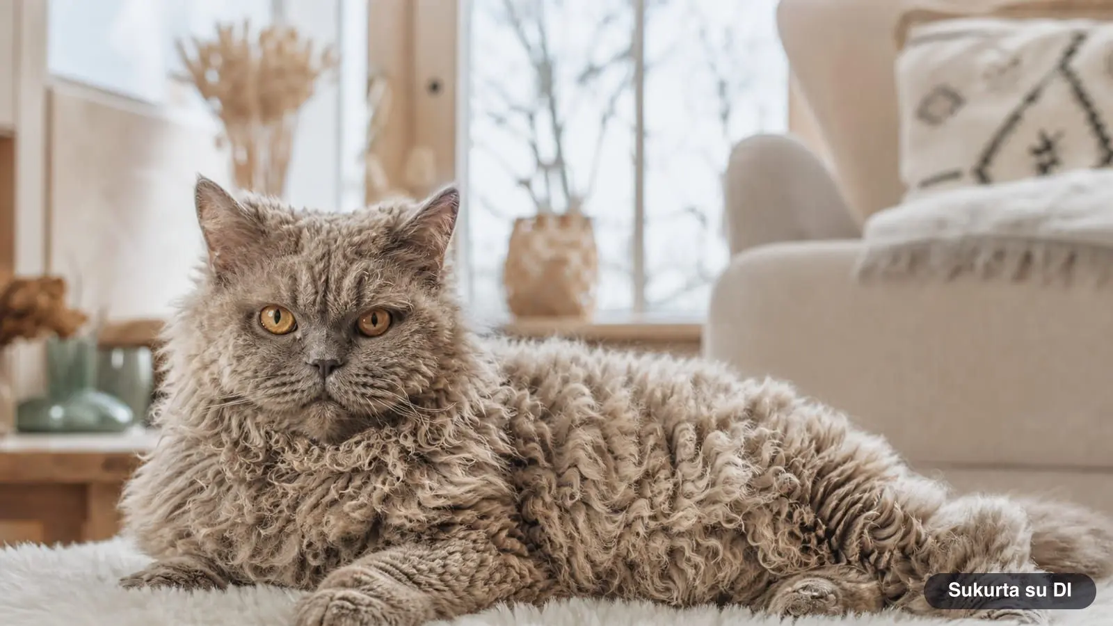 Selkirk rex (selkirkreksas): garbanota „katė avies kailyje“ – būdas, kailis ir priežiūra