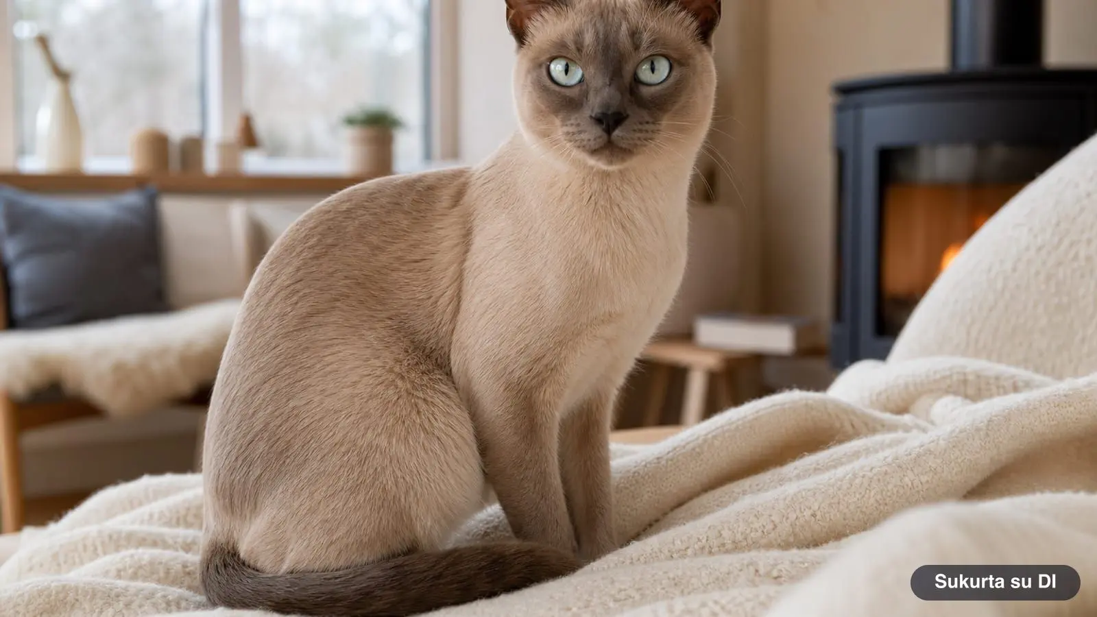 Tonkino katė (Tonkinese): audinės raštas, akvamarino akys, būdas ir priežiūra