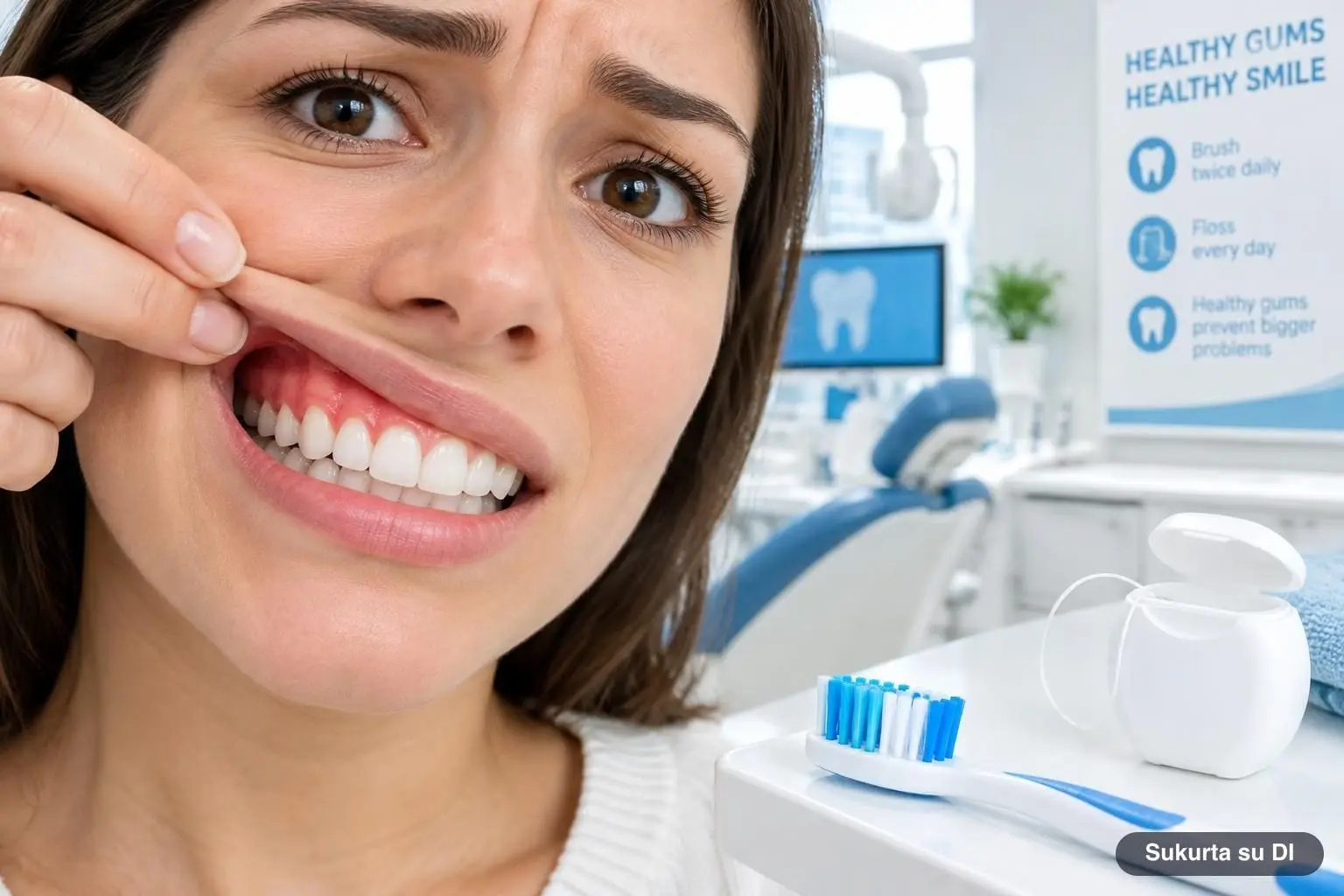 Kraujuojančios dantenos gali reikšti periodontitą