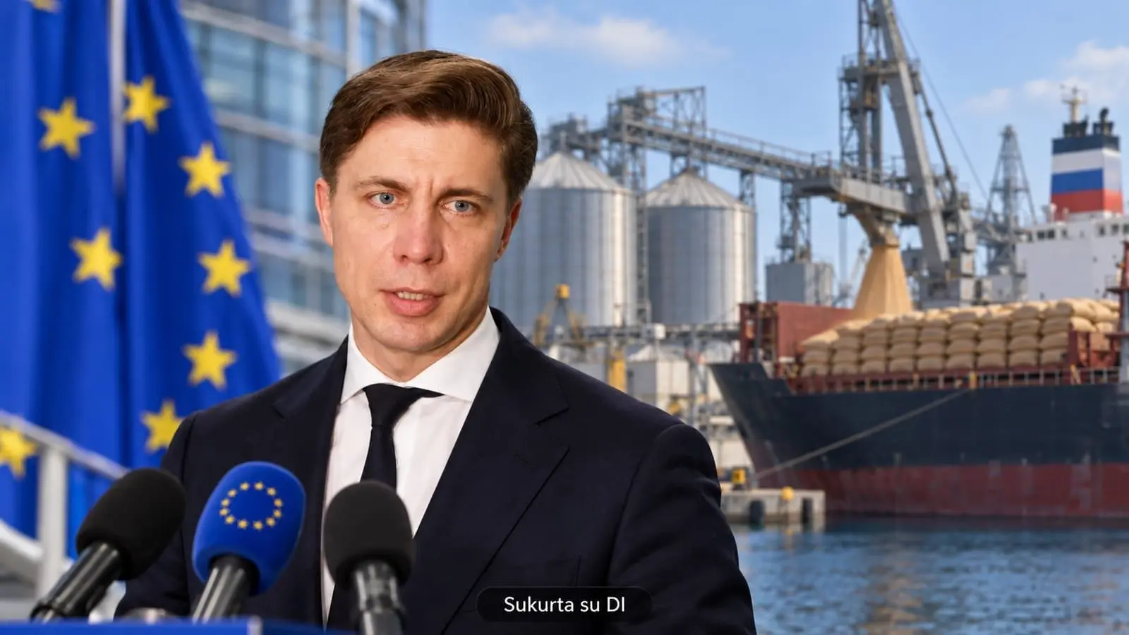 M. Sinkevičius Briuseliui kels klausimą: uždrausti rusiškų grūdų tranzitą per ES